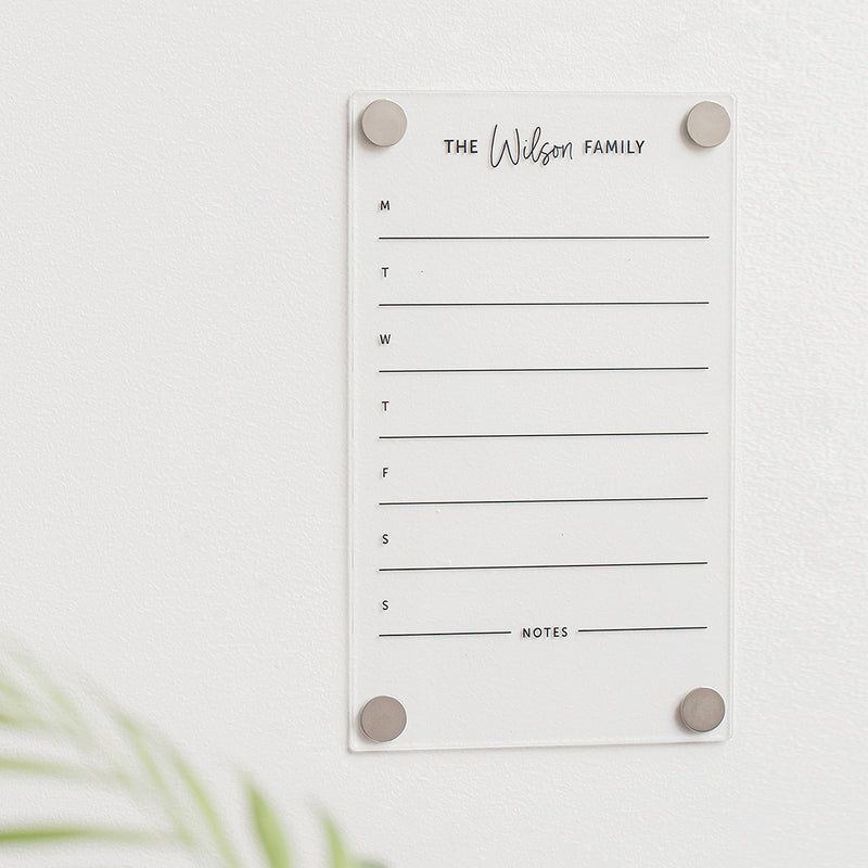 Dry Erase Weekly Planner