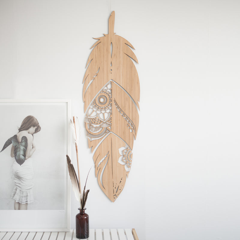 Large Mandala Feather