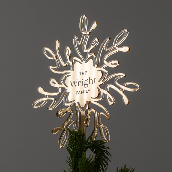 Custom Snowflake Tree topper